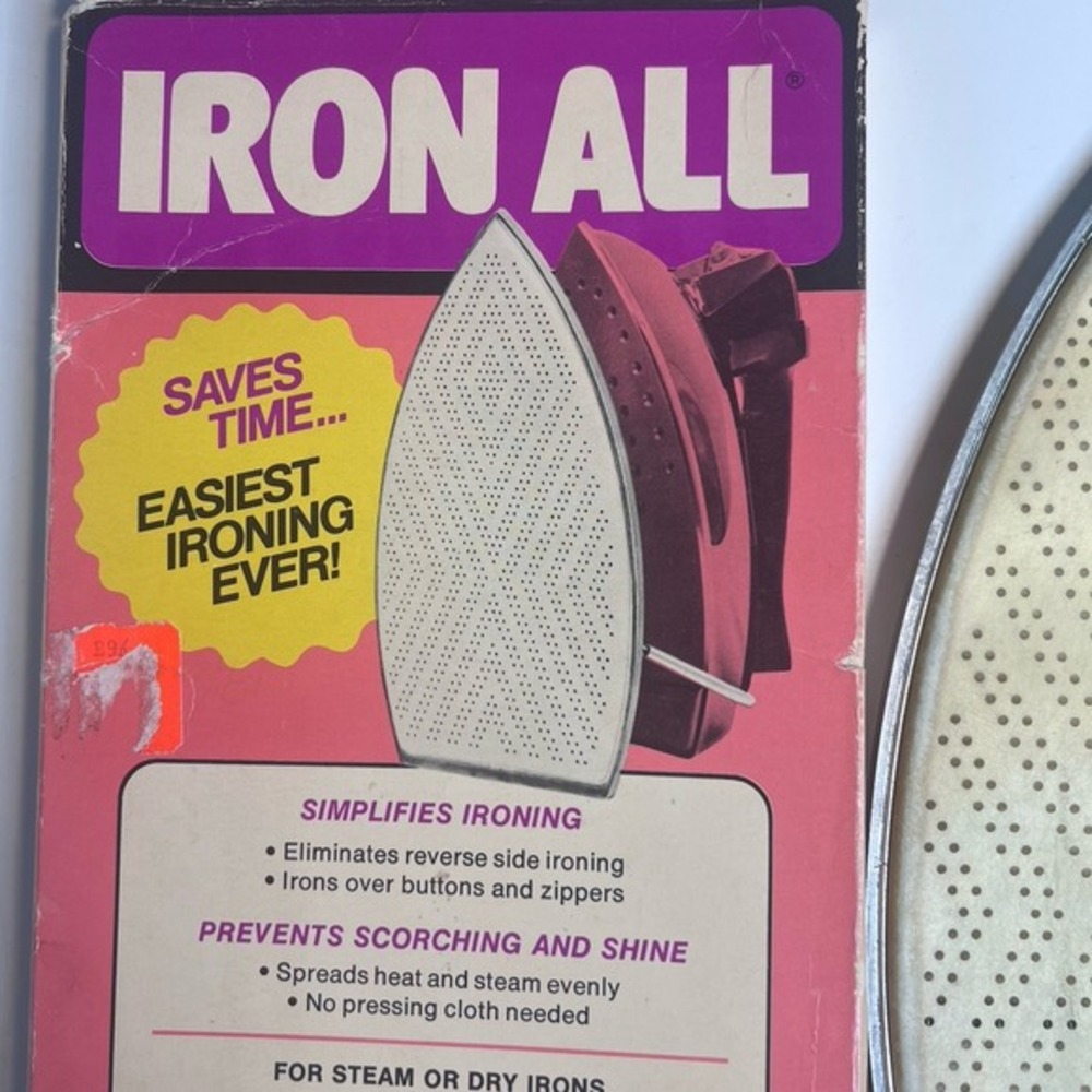 Vtg IRON ALL Cover For Steam Or Dry Irons Attachment Stacy Products 1974